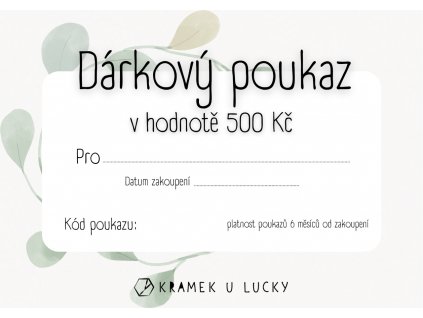 Dárkový poukaz - 500 Kč