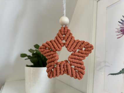 Macrame hvězdička - dýňová