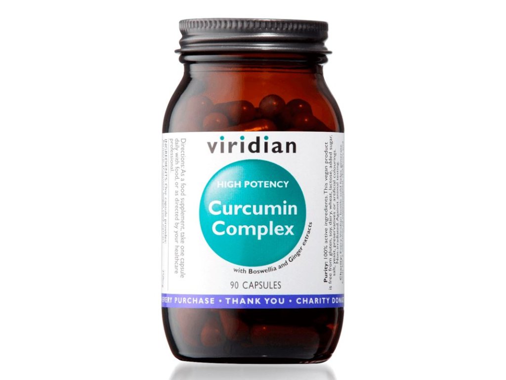 Curcumin Complex 90 kapslí (Kurkuma, kadidlovník a zázvor) VIRIDIAN