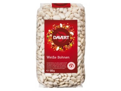 8 x Davert Bio Bílé fazole, 500g
