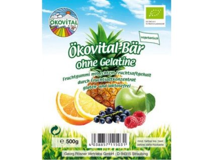 16284 8 x okovital bio gumovi medvidci s pektinem 500g