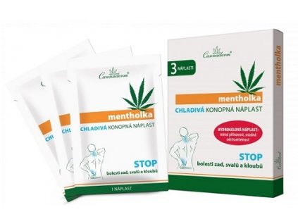 cannaderm mentholka chladiva konopna naplast 3 ks