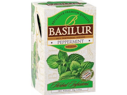 HERBAL Peppermint - MÁTA - mátový bylinný čaj porcovaný 25x1,2 g BASILUR