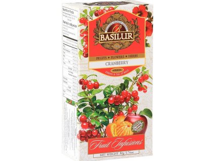 FRUIT CRANBERRY - BRUSINKA ovocný čaj aromatizovaný 25x2 g BASILUR