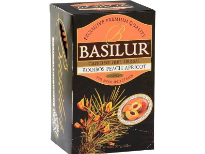 ROOIBOS PEACH & APRICOT - BROSKEV A MERUŇKA bylinný čaj porcovaný 25x1,5 g BASILUR