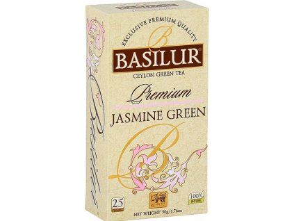 PREMIUM JASMINE GREEN - JASMÍN zelený čaj aromatizovaný, porcovaný 25x2 g BASILUR