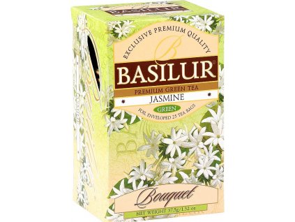 BOUQUET JASMINE PREMIUM - JASMÍN zelený čaj aromatizovaný 25X1,5g BASILUR