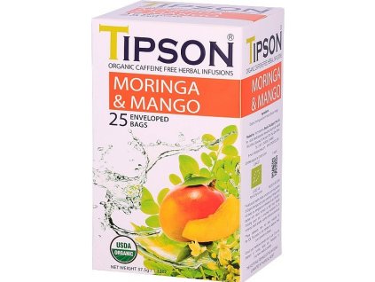 BIO MORINGA MANGO - MORINGA A MANGO BIO bylinný čaj porcovaný 25x1,5 g TIPSON