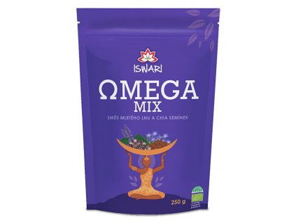 bio omega mix smes mletych seminek chia hnedy len 250 g 1425122120170523142626