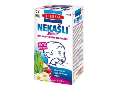 NEKAŠLI JUNIOR 100% přírodní bylinný sirup NA KAŠEL 150 ml TEREZIA COMPANY