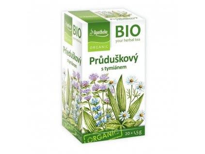 ČAJ PRŮDUŠKOVÝ S TYMIÁNEM BIO, 20 x 1,5 g APOTHEKE