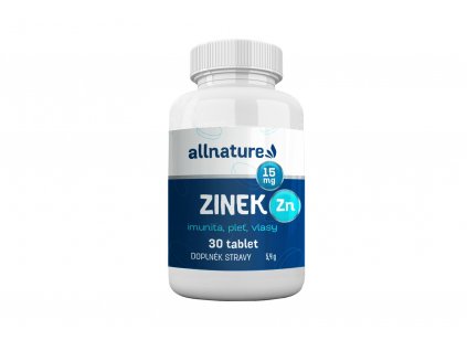allnature zinek 15 mg 30 tbl