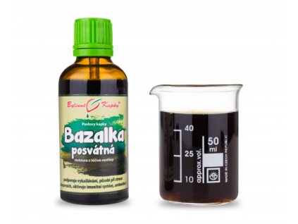 bazalka posvatna tulsi bylinne kapky tinktura z bazalky posvatne 50 ml