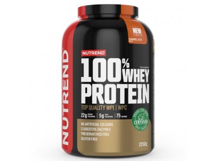 100% WHEY PROTEIN - karamelové latté 2,25kg NUTREND