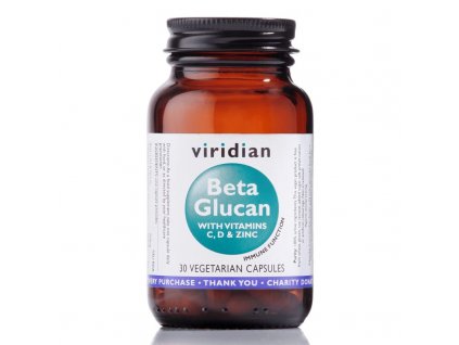 Beta Glucan s vitamínem C, D+ Zinek 30 kapslí (Antioxidant) VIRIDIAN