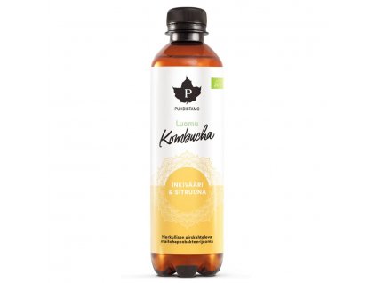 Kombucha BIO 370ml ginger lemon (Bio Kombucha zázvor-citrón)