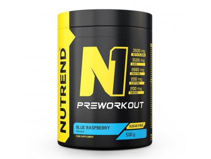 N1 PRE-WORKOT - PREWORKOUT - modrá malina 510 g NUTREND