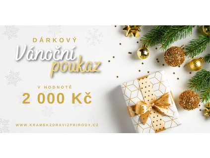 VÁNOČNÍ DÁRKOVÝ POUKAZ v hodnotě 2 000 Kč