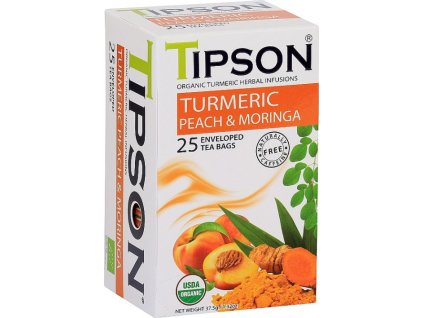 TURMERIC - PEACH AND MORINGA - KURKUMA - BROSKEV a MORINGA BIO 25 x 1,5 g TIPSON