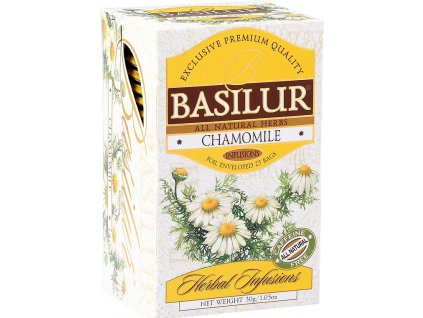 HERBAL CHAMOMILE - HEŘMÁNEK - heřmánkový bylinný čaj porcovaný 25x1,2 g BASILUR - AKCE EXPIRACE