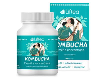 KOMBUCHA - PAMĚT A KONCENTRACE 60 tob. LIFTEA