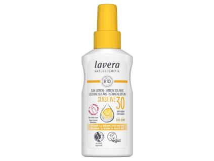 Opalovací mléko Sensitive BIO SPF 30 - sprej 100 ml LAVERA