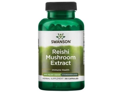 Reishi mushroom extract 500mg 90 kapslí SWANSON