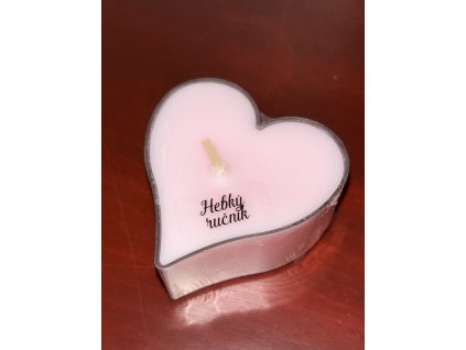 ČAJOVÁ SVÍČKA ve tvaru srdce - hebký ručník JCANDLES - PALLE