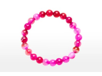 Naramky kulicka Achat ruzovy 8 mm