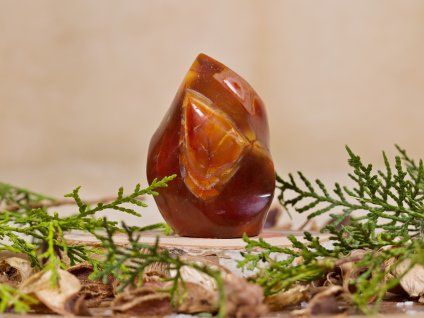 Karneol – leštěný plamen 7 cm G140