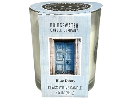 BRIDGEWATER votivní svíčka ve skleničce Blue Door 99 g