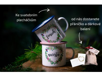 Svatební plecháčky "Luční srdce"