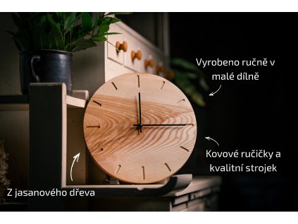 Jasanové hodiny "Tenké ručičky"