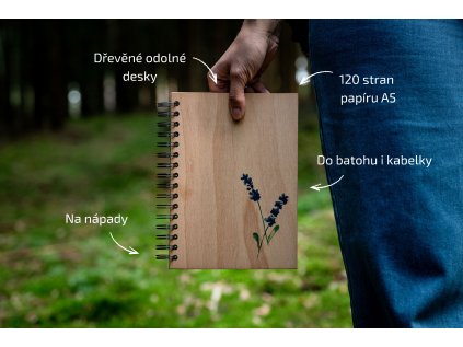 Kroužkový blok Levandule A5