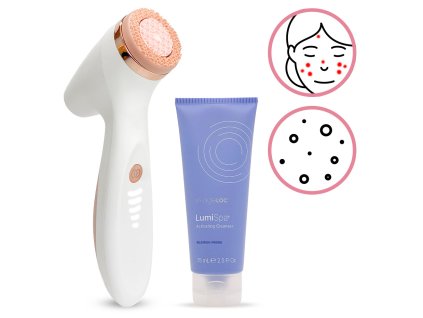 Čisticí přístroj Nu Skin LumiSpa iO Rose Gold Cleansing Kit pro problematickou pleť