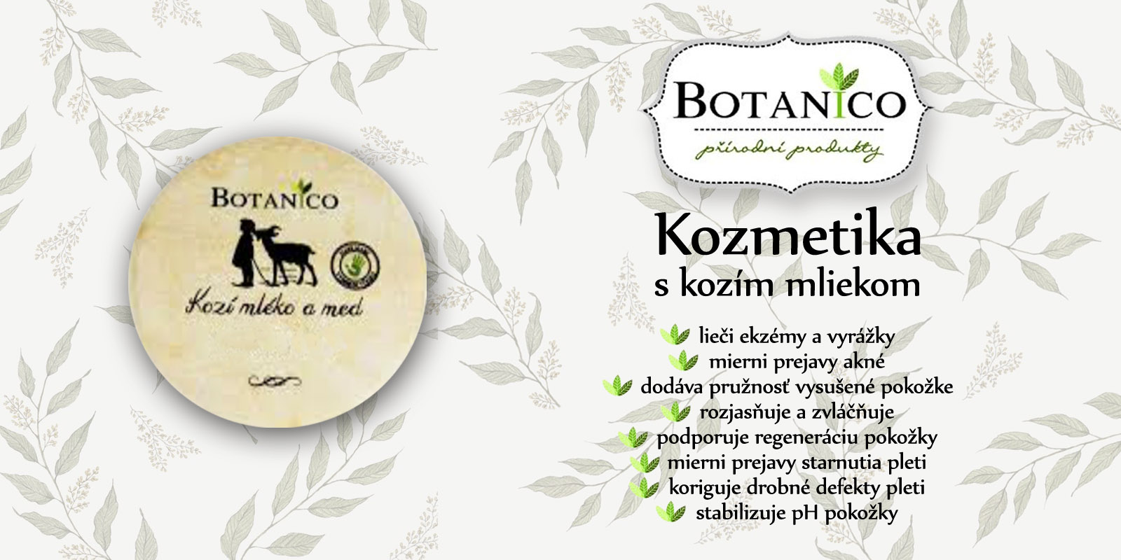 Botanico kozmetika s kozím mliekom