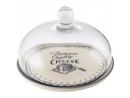 Keramický tanier so skleneným poklopom Gourmet Cheese