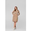 Mikinové šaty Antalya - svetlohnedé