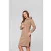 Mikinové šaty Antalya - svetlohnedé