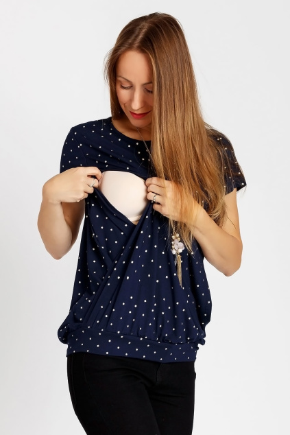 chelsea clark kojici halenka modra hvezdicky 436 GRGW 10 min