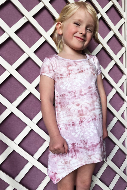Dívčí šaty/tunika JEMNÁ BATIKA (Velikost 3-4 roky)