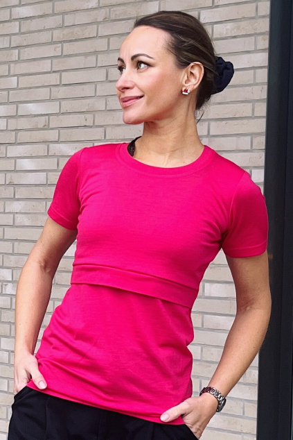Adaptivní tričko Love MERINO fuchsia