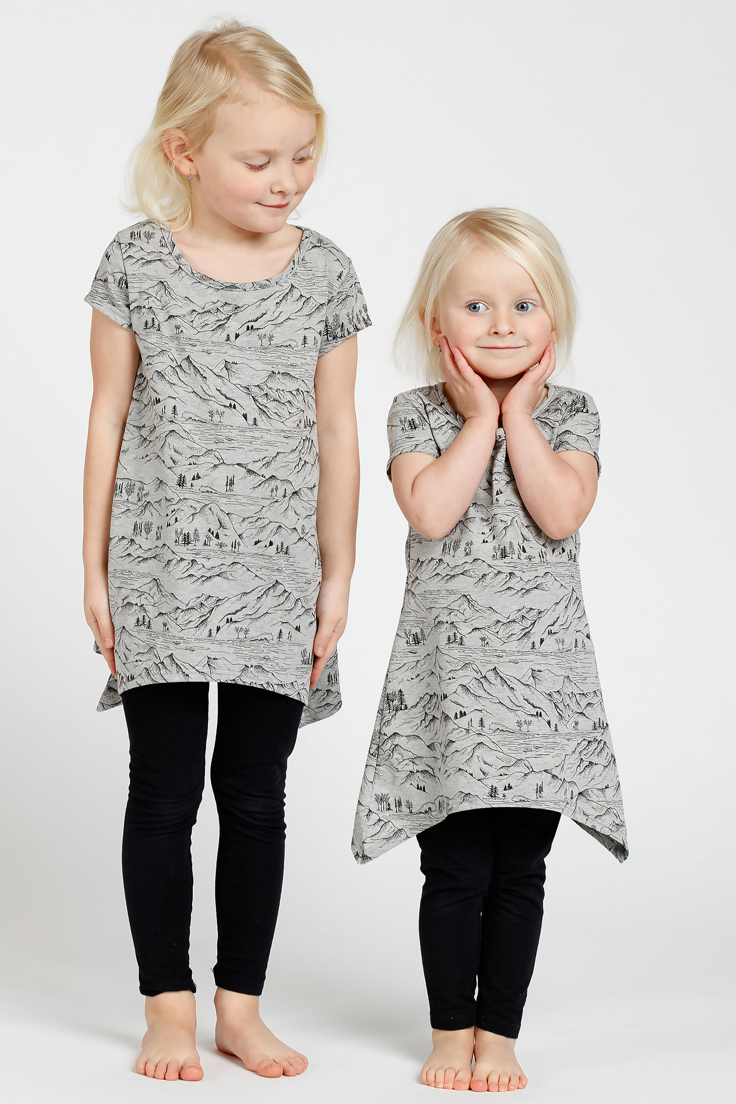Krásná mamka Dívčí šaty/tunika MOUNTAINS Velikost: 3-4 roky