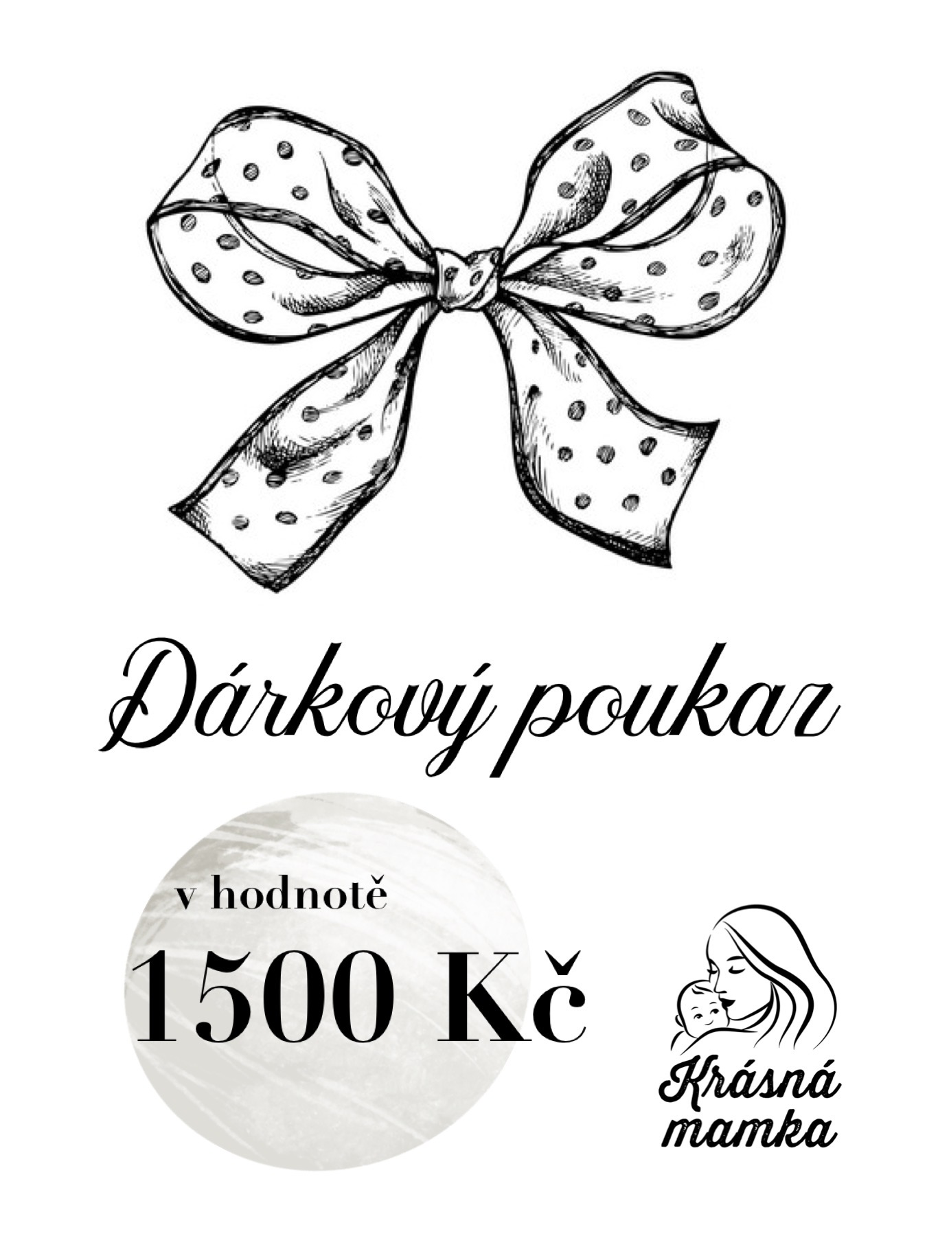 Tištěný dárkový poukaz v hodnotě 1500,- Kč