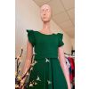 Adaptivní šaty Amalie deep green - volánky