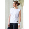 Elegantní halenka se zdůrazněnými rameny The Power Tee BAVLNA white