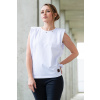 Elegantní halenka se zdůrazněnými rameny The Power Tee BAVLNA white