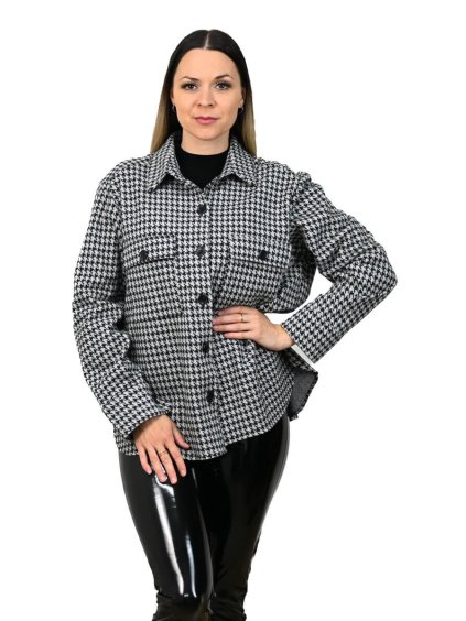 Košeľová bunda s dlhým rukávom, Sivá (Veľkosť M/L)