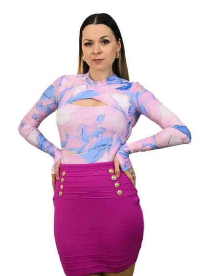 Elegantné ružové body Murble, Ružová (Veľkosť S)