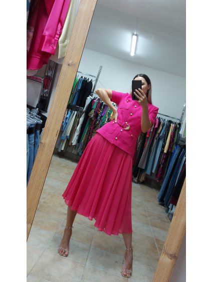 Dámsky kostým elegantný Nathaly, Fuchsiová (Veľkosť 36)